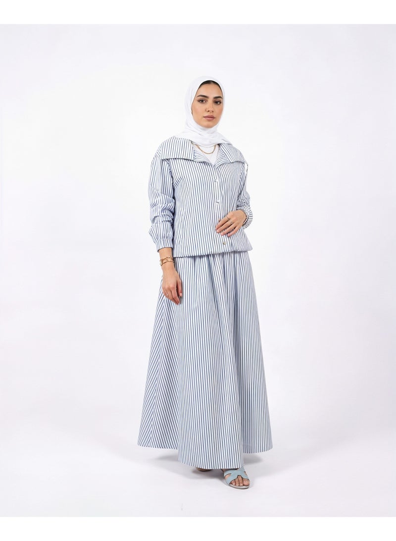 Striped Skirt Set